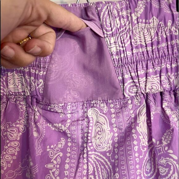 Free People THE WAY HOME PRINTED SHORTS IN BANDANA MEXICAN SAGE PRINT.SIZE S - Picture 10 of 12